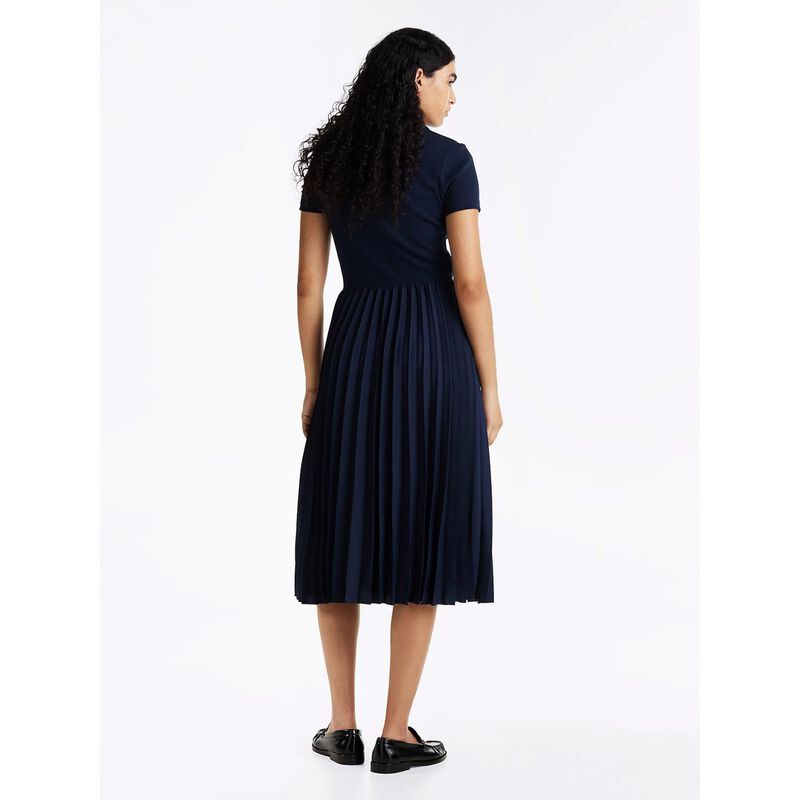 Tommy Hilfiger Gold-Tone Button Slim Midi Polo Dress image number 1